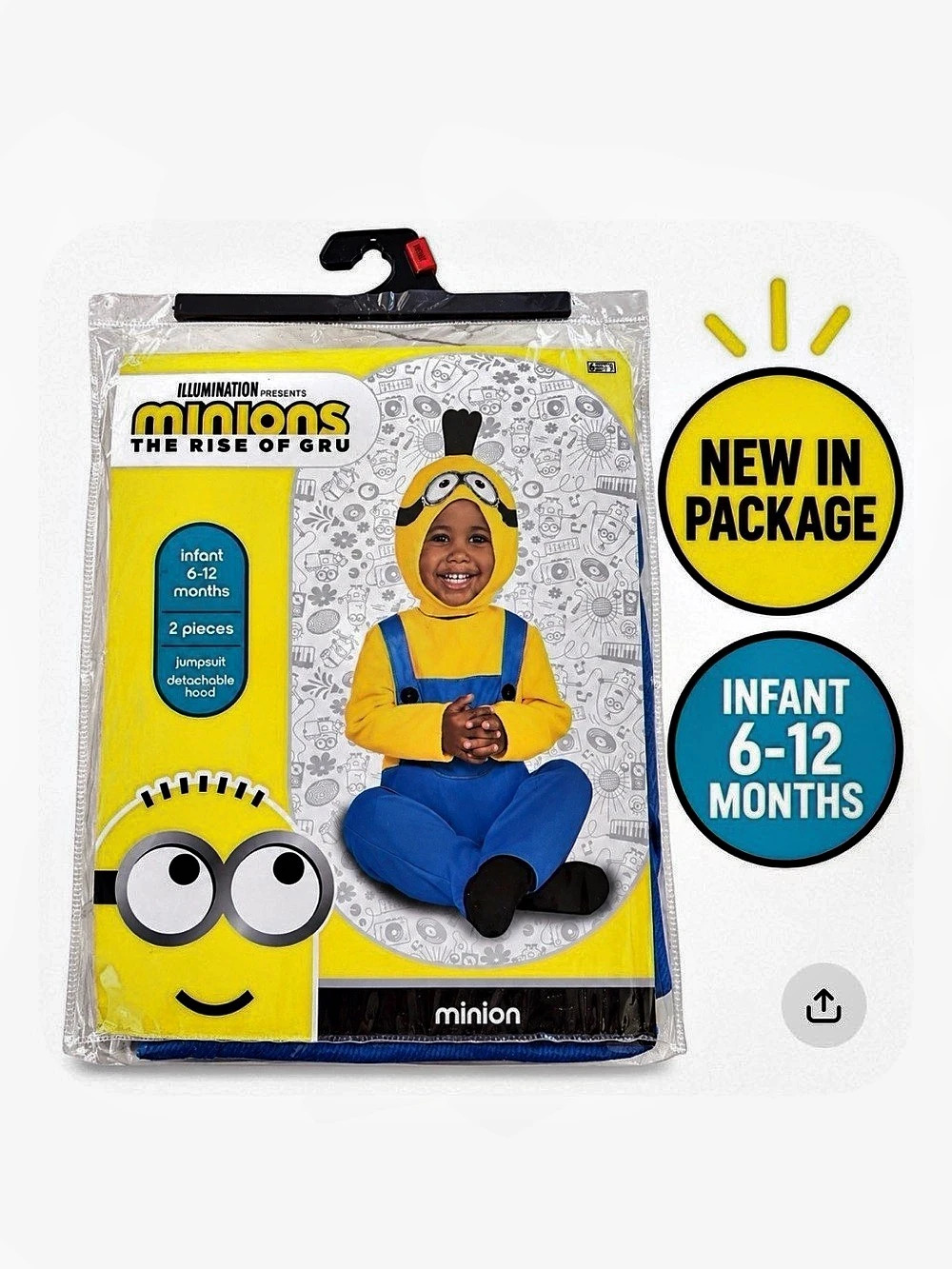 Illumination Minion Costume Baby 6-12M NWT